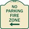 Signmission No Parking Fire Zone W/ Left Arrow Heavy-Gauge Aluminum Architectural Sign, 18" x 18", TG-1818-23618 A-DES-TG-1818-23618 - alternate 1